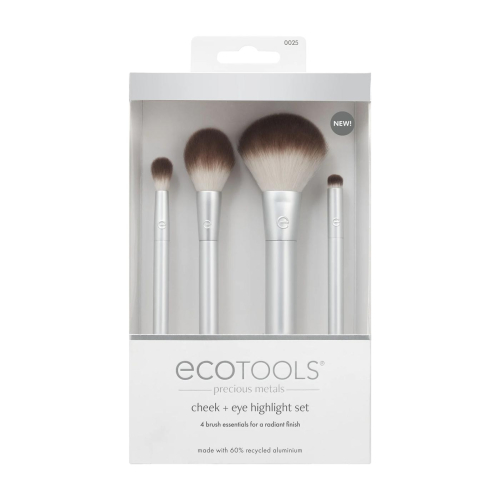 Ecotools - *Precious Metals* - Ensemble de 4 pinceaux Cheek + Eye Highlight