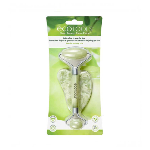 Ecotools - Ensemble rouleau facial et jade gua sha