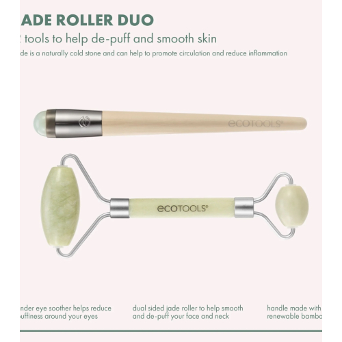 Ecotools - Coffret rouleau visage et rouleau contour des yeux Jade