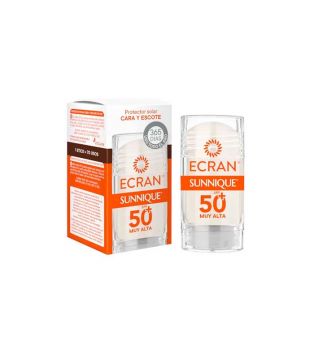 Ecran - *Sunnique* - Stick solaire visage et décolleté SPF50+