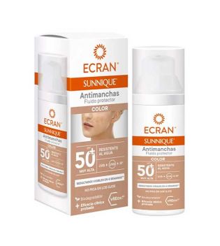 Ecran - *Sunnique* - Fluide solaire visage anti-taches SPF50+ - Couleur