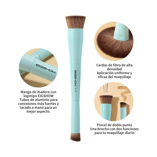 Eigshow - *Duo Series* - Ensemble de 3 pinceaux de maquillage à double embout - Blue