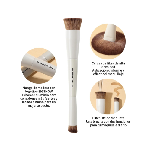 Eigshow - *Duo Series* - Ensemble de 3 pinceaux de maquillage à double embout - White