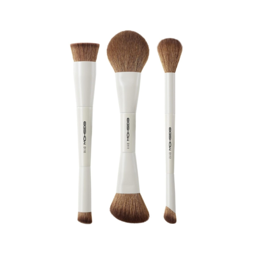 Eigshow - *Duo Series* - Ensemble de 3 pinceaux de maquillage à double embout - White
