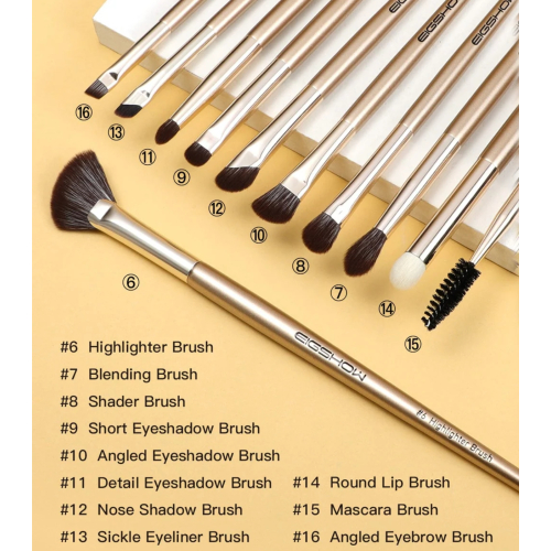 Eigshow - *Monarch Butterfly* - Ensemble de 16 pinceaux de maquillage