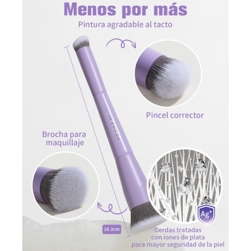 Eigshow - *Purple* - Pinceau visage double embout - D110P