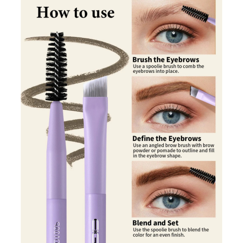 Eigshow - *Purple* - Pinceau à sourcils double embout - D108P