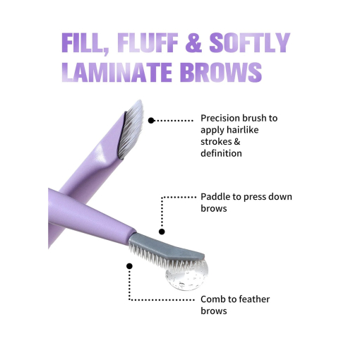 Eigshow - *Purple* - Pinceau double embout pour eyeliner et sourcils - D109P