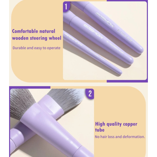 Eigshow - *Purple* - Ensemble de 5 pinceaux de maquillage DayPlus