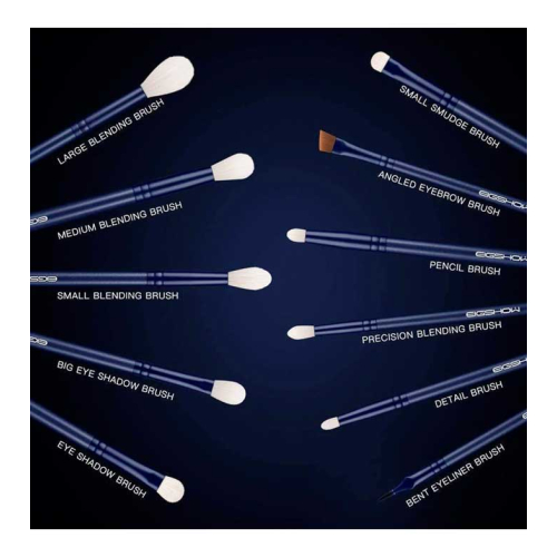 Eigshow - Set 11 pinceaux pour les yeux Jade Series - Tourmaline Blue