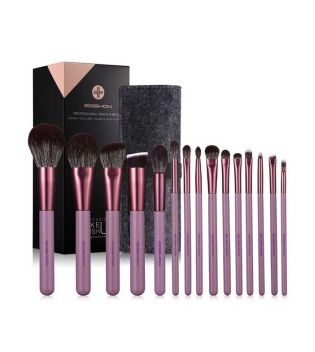 Eigshow - Set 15 pinceaux de maquillage Jade Series - Smoke purple