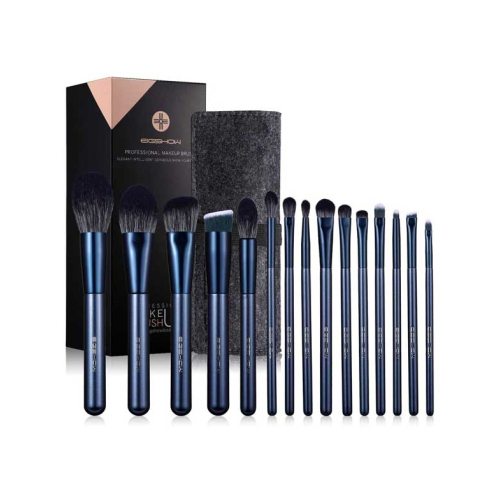 Eigshow - Set 15 pinceaux de maquillage Jade Series - Turmaline Blue