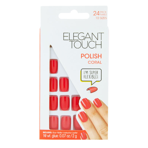 Elegant Touch - Faux ongles Polish - Coral
