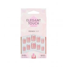 Elegant Touch - Faux Ongles Natural French - 117: Squoval Pink
