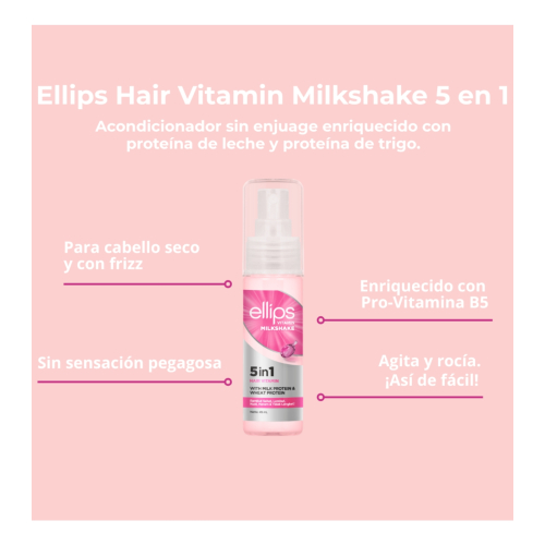 Ellips - Après-shampoing en spray 5in1 Hair Vitamin Milkshake