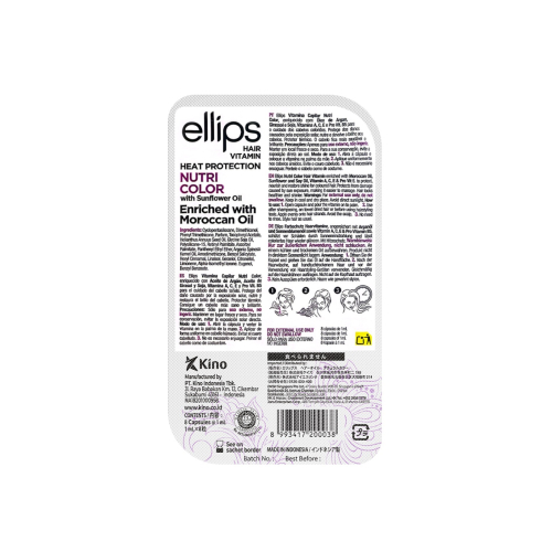Ellips - Ampoules vitaminées capillaires à l'huile d'argan - Cheveux colorés