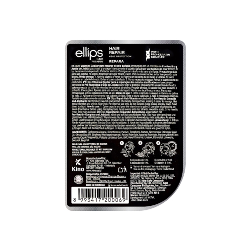 Ellips - Ampoules de vitamines capillaires au complexe Pro-kératine - Cheveux abîmés