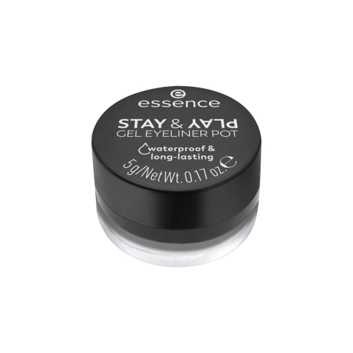 essence - Eyeliner gel Stay & Play Waterproof - 01: Black