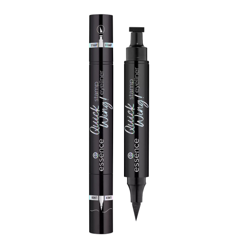 essence - Eyeliner + Tampon Quick Wing! - 01 Black