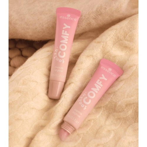 essence - *Feelin' Comfy* - Gloss à lèvres aux peptides - 01: Strawberry Self-love