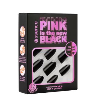 essence - *PINK is the new BLACK*  - Faux ongles aux couleurs changeantes Click & Go - 01: Show Your Pink Side