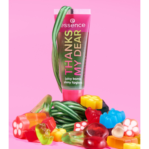 essence - *Say it with Juicy* - Gloss à lèvres Juicy Bomb Thanks my Dear - 03: Glowy Gummy