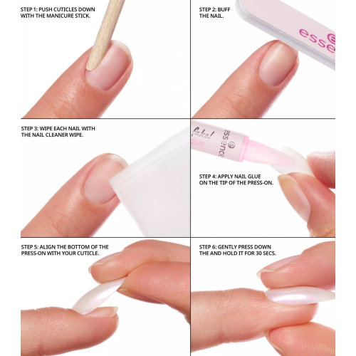 essence - Faux ongles à coller What the Fake! - 04: Bare White