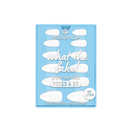 essence - Uñas postizas Press-on What The Fake! Press & Go - 02: Bare White