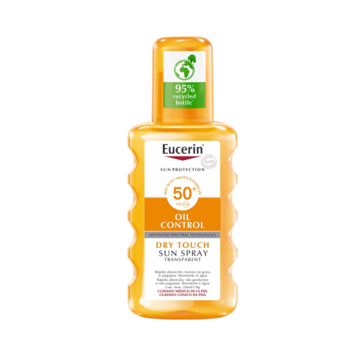 Eucerin - Spray solaire transparent pour le corps Oil Control SPF50+ - Toucher sec