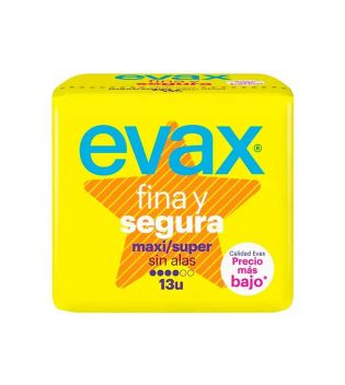 Evax - Maxi / super pads sans ailes Fina y Segura - 13 unités