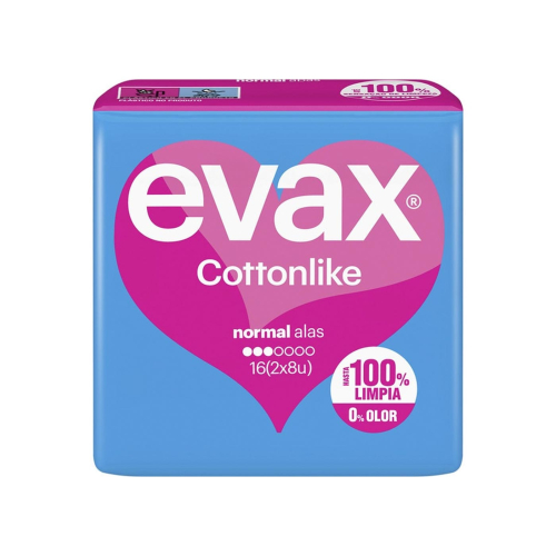 Evax - Normal compresse les ailes Cottonlike - 16 unité