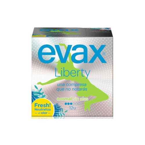 Evax - Pads normaux sans ailes Liberty - 12 unités