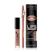 Eveline Cosmetics - Ensemble pour les lèvres Oh! My Lips Matt Lip Kit - 08: Lovely Rose