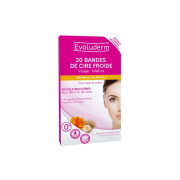 Evoluderm - 20 bandes de cire froide - Visage et maillot