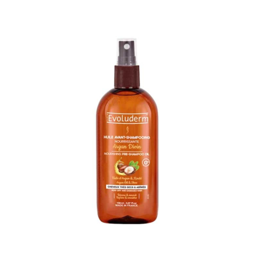 Evoluderm - Huile nourrissante pré-shampooing Argan Divin - Cheveux secs et abîmés