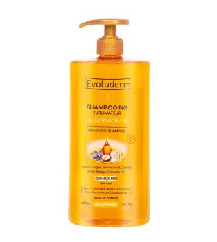 Evoluderm - Shampooing cheveux secs aux huiles précieuses - 1000ml