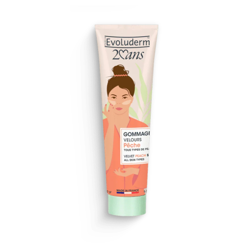 Evoluderm - Gommage visage velouté - Pêche