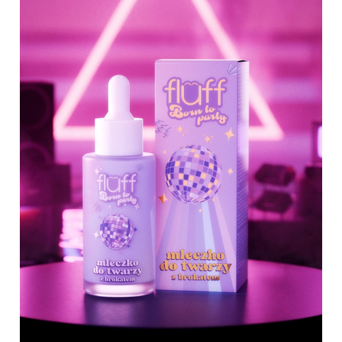 Fluff - *Born to Party* - Lait pailleté pour le visage