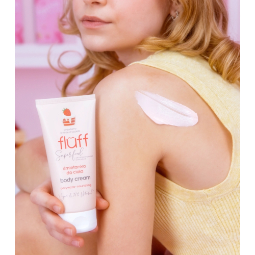 Fluff - Superfood Crème pour le corps - Fraises et chocolat blanc