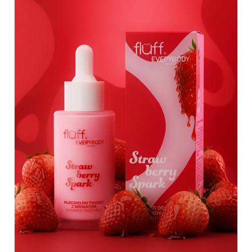 Fluff - *Everybody London x Fluff* - Lait visage pailleté Strawberry Spark