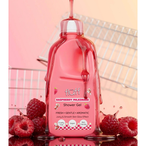 Fluff - Gel douche doux - Raspberry Milkshake