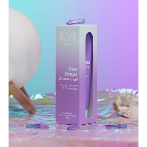 Fluff - *In Your Soul* - Gel nettoyant pour le visage à l'extrait d'améthyste et à la niacinamide Dew Drops