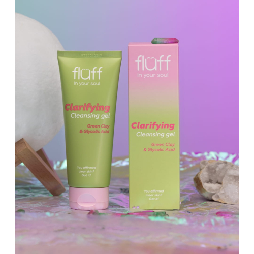Fluff - *In Your Soul* - Gel nettoyant visage à l'argile verte et à l'acide glycolique Clarifying Gel