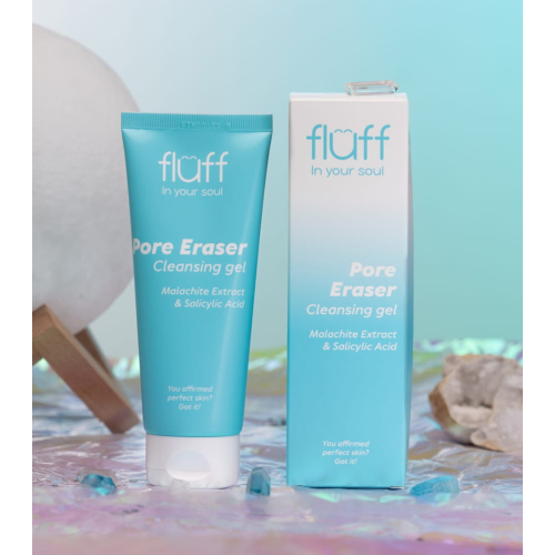 Fluff - *In Your Soul* - Gel nettoyant visage à l'extrait de malachite et à l'acide salicylique Pore Eraser