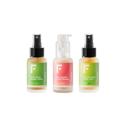 Freshly Cosmetics - Coffret nettoyant visage format voyage Mini Cleanser Trio