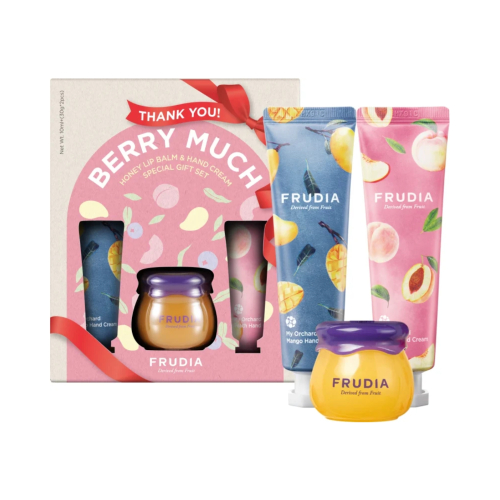 Frudia - Ensemble crème pour les mains + baume à lèvres Thank You Berry Much
