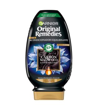 Garnier - Original Remedies Magnetic Carbon and Black Seed Oil Balancing Conditioner 250 ml - Racines grasses, pointes sèches