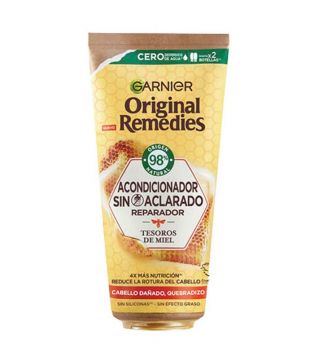 Garnier - Revitalisant sans rinçage Original Remedies Honey Treasures 200 ml - Cheveux abîmés et cassants
