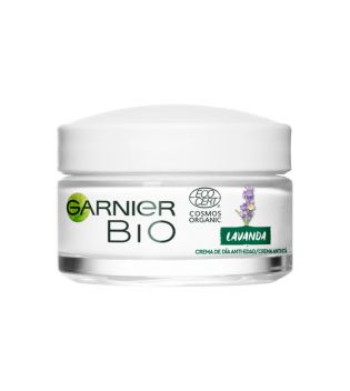 Garnier BIO - Crème de Jour Régénérante Anti-Âge Huile Essentielle de Lavande Biologique, Argan et Vitamine E