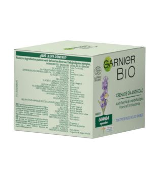Garnier BIO - Crème de Jour Régénérante Anti-Âge Huile Essentielle de Lavande Biologique, Argan et Vitamine E
